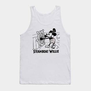 Steamboat Willie Nostalgia - Vintage Animation Print Tank Top